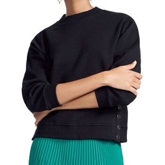 Maje Timba Embroidered Dream Tomorrow Sweatshirt Black White - Picture 2 of 8